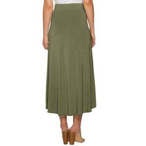 LOGO by Lori Goldstein Skirt w/ Handkerchief Hem Dark Londen Size XS